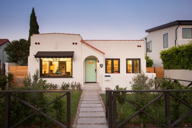 New from esteemed designers bettershelter and ModOp Design is this stunning Spanish makeover in the heart of Hollywood. Combining forces, these longtime friends transformed what was once a modest Spanish bungalow into a luxury compound. Enter into a huge light-filled living room which opens into a spacious dining room and high-end kitchen with center island. 736 N. McCadden offers 3 large bedrooms including an incredible master suite with high ceilings, walls of glass that open to the outdoors, and amazing en suite master bath. A lush backyard with a gorgeous brand new pool is fenced in for privacy and surrounded by grass, new landscaping & a huge finished detached garage with high ceilings. This bonus space is perfect for a home studio, den or pool house. Located in a great central location walking distance to tons of restaurants, shops and nightlife. A truly unique property brought to you by two of LA's top designers. Don't miss this amazing and unique opportunity. Listing courtesy of Rob Kallick (Sotheby's Intl Realty) and Courtney Poulos (ACME Real Estate)
