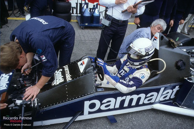 Modèle Brabham BMW échelle 1/43 Miniature F1 Minichamps 1/43 - Brabham BMW BT52 De Ricardo Patrese - GP San Marino 1983 - Occasion Ricardo Patrese 1983