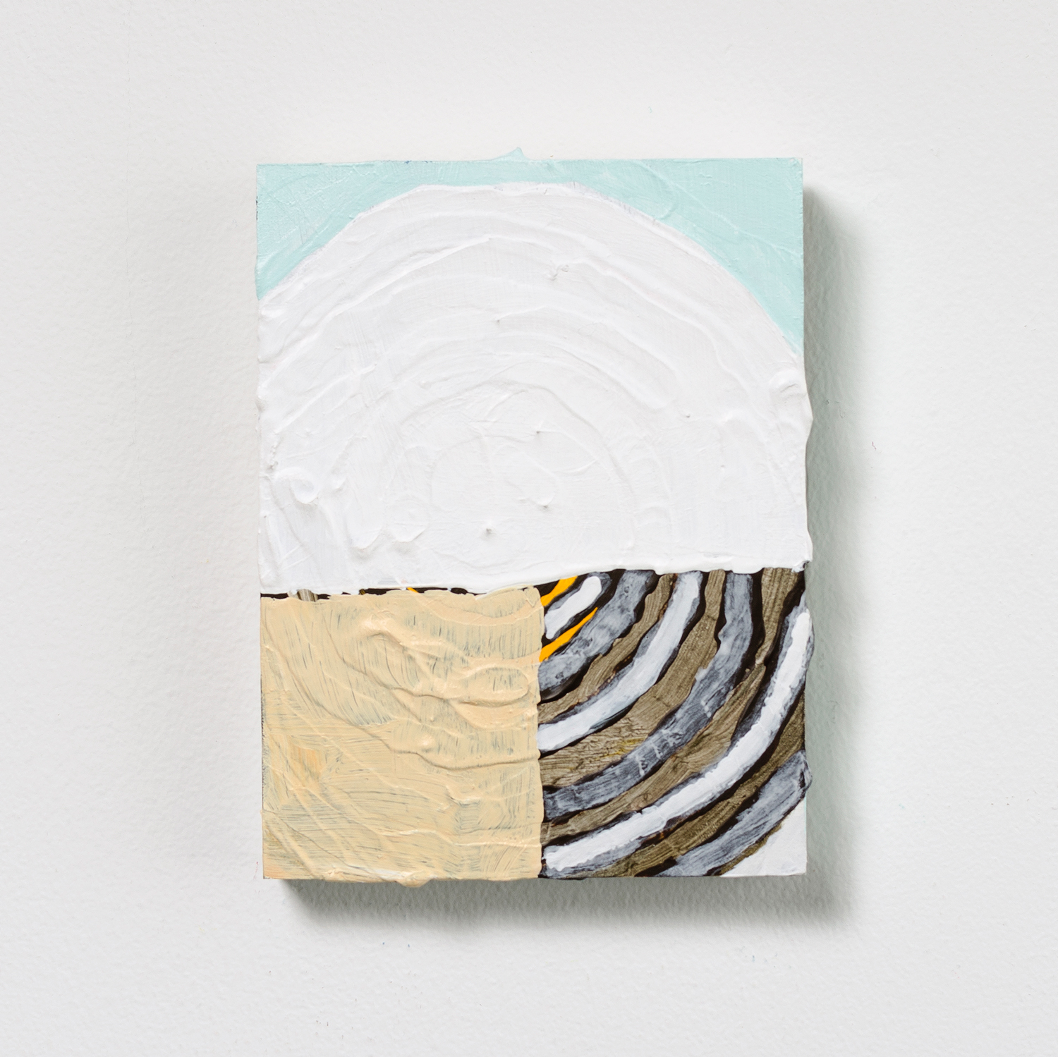 Existential Moon , 2016, acrylic on wood, 5.75 x 4.5 x .75 in
