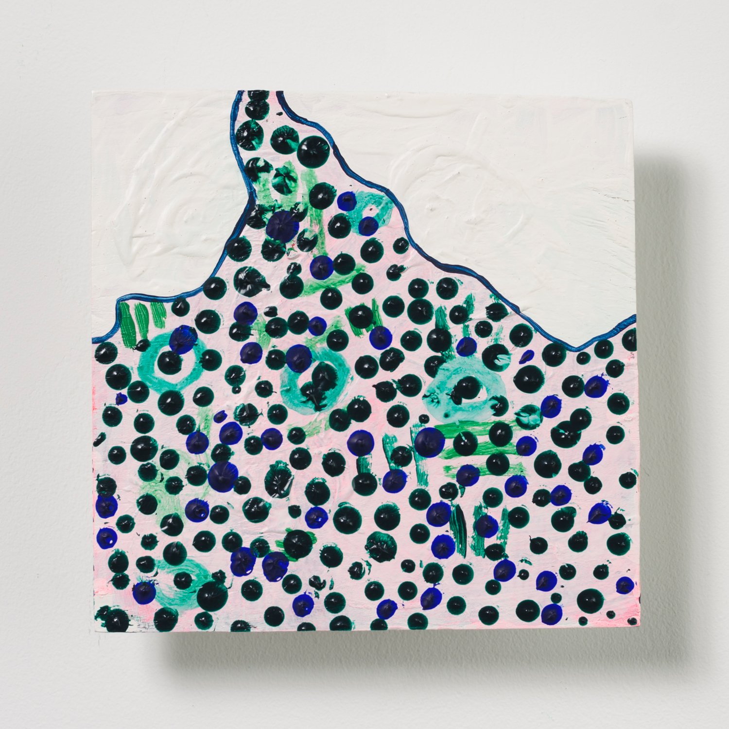 Pointy , 2016, acrylic on wood, 8.5 x 8.75 x 1.75 in