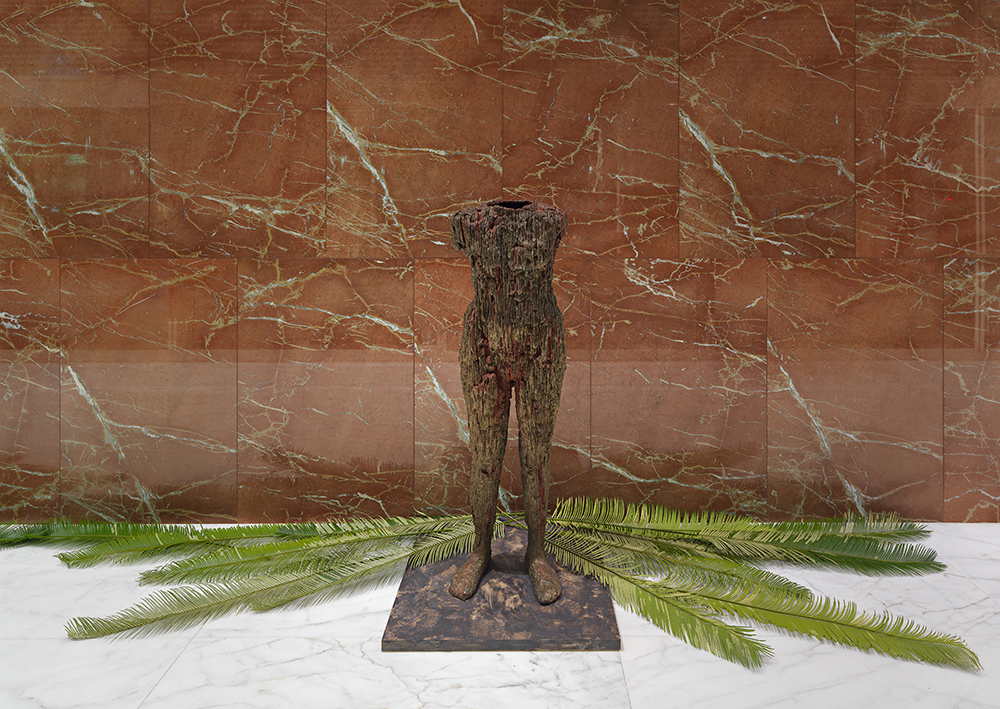 Primal Self Portrait, 2008, Cast bronze Unique, 59 x 17 x 14 ½ inches
