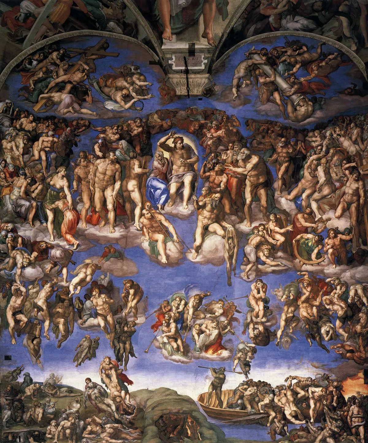 The Last Judgement,  Michelangelo Buonarroti, 1536-1541, Cappella Sistina, Musei Vaticani, Città del Vaticano