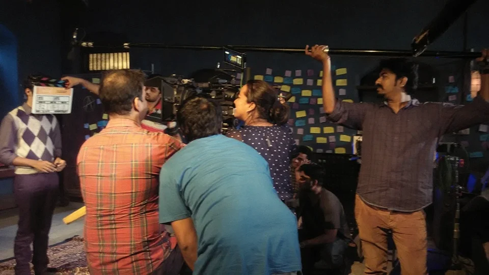 Shooting Phuntroo with sound designer Avinash Sonawane