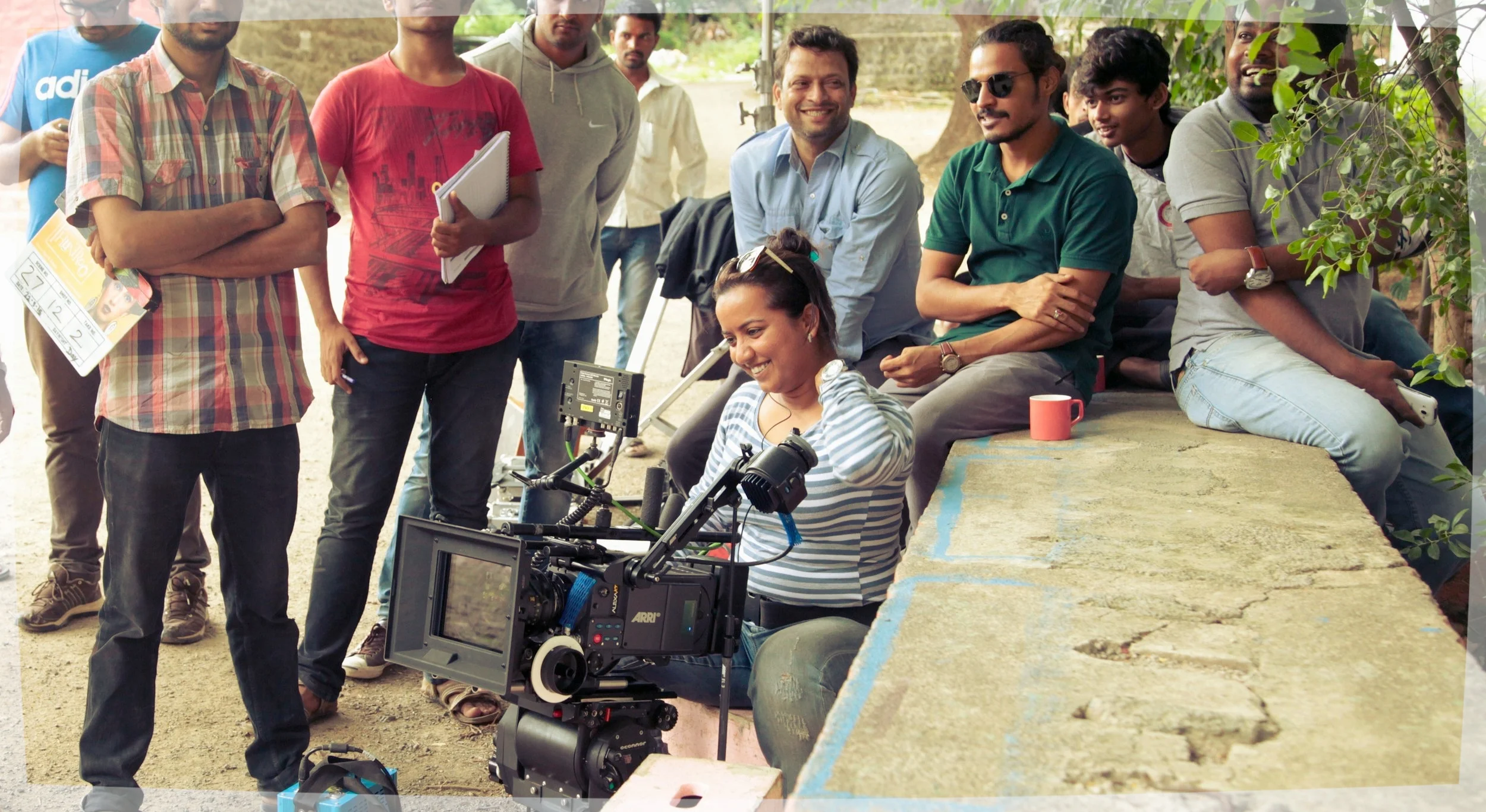 Shooting Phuntroo with director Sujay Dahake and crew
