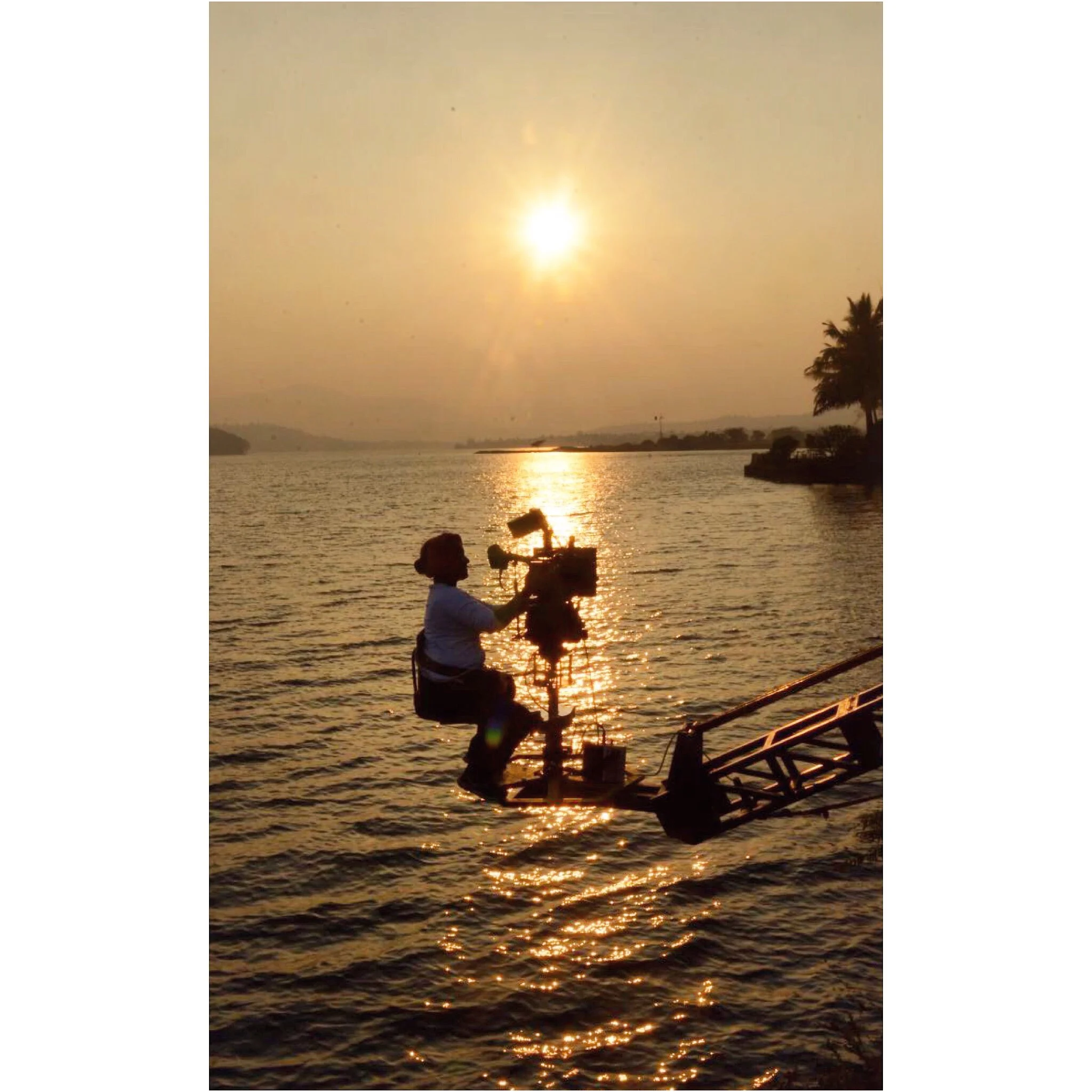 Taking sunset shot for finale of Alpviraam
