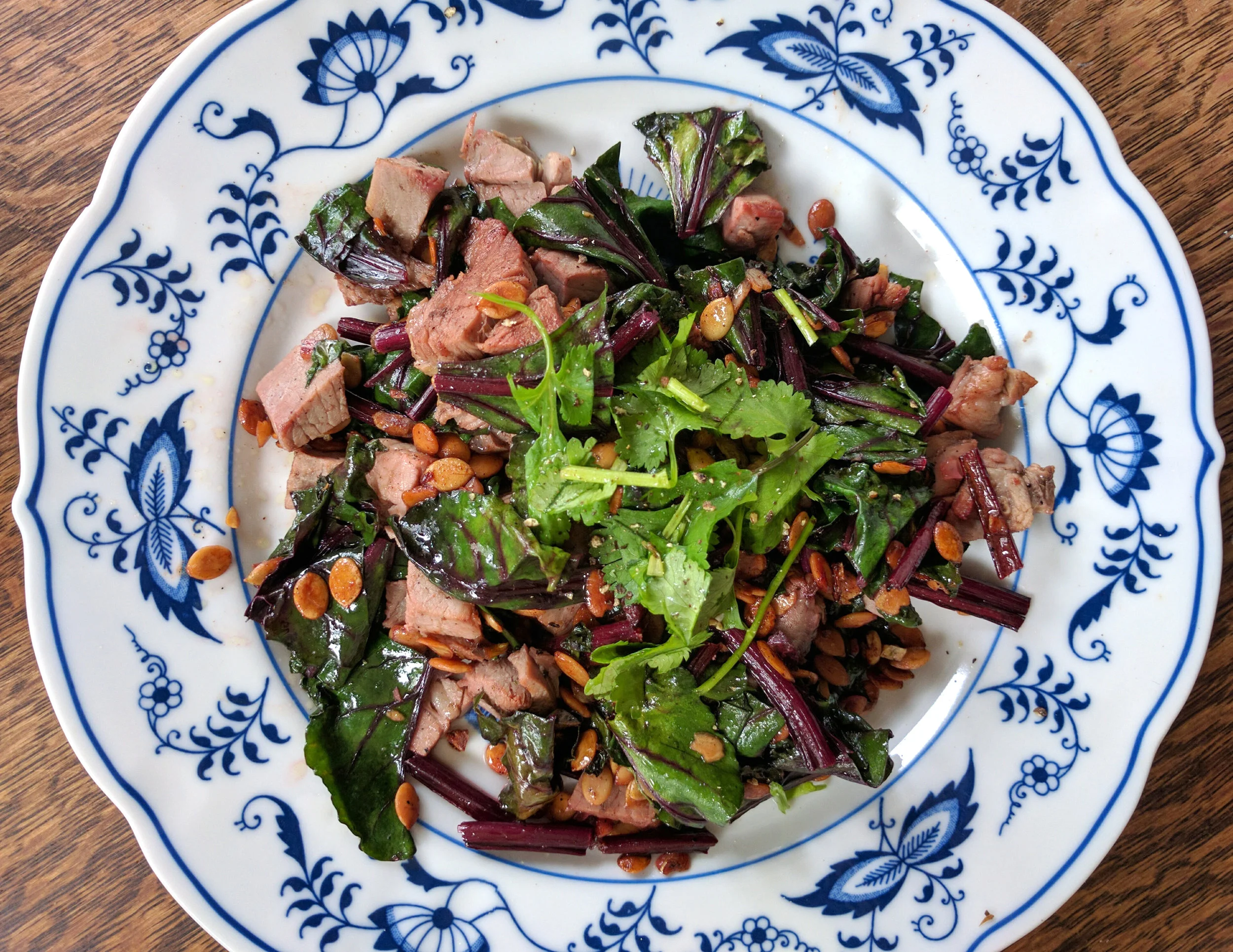 Warm Beet Salad with Lamb