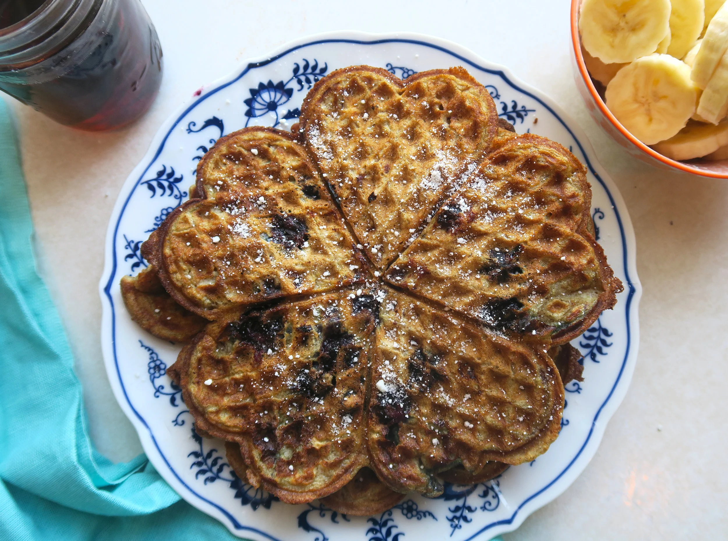 Blueberry Banana Waffles