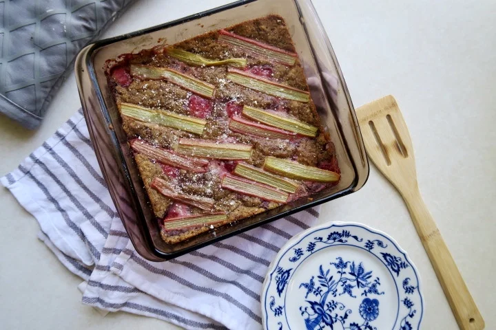 Roasted Rhubarb Cake