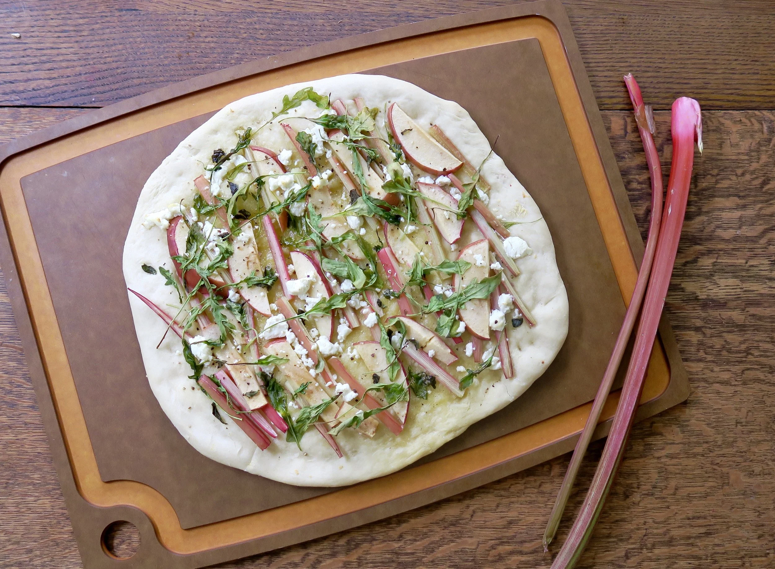 Apple Rhubarb Pizza