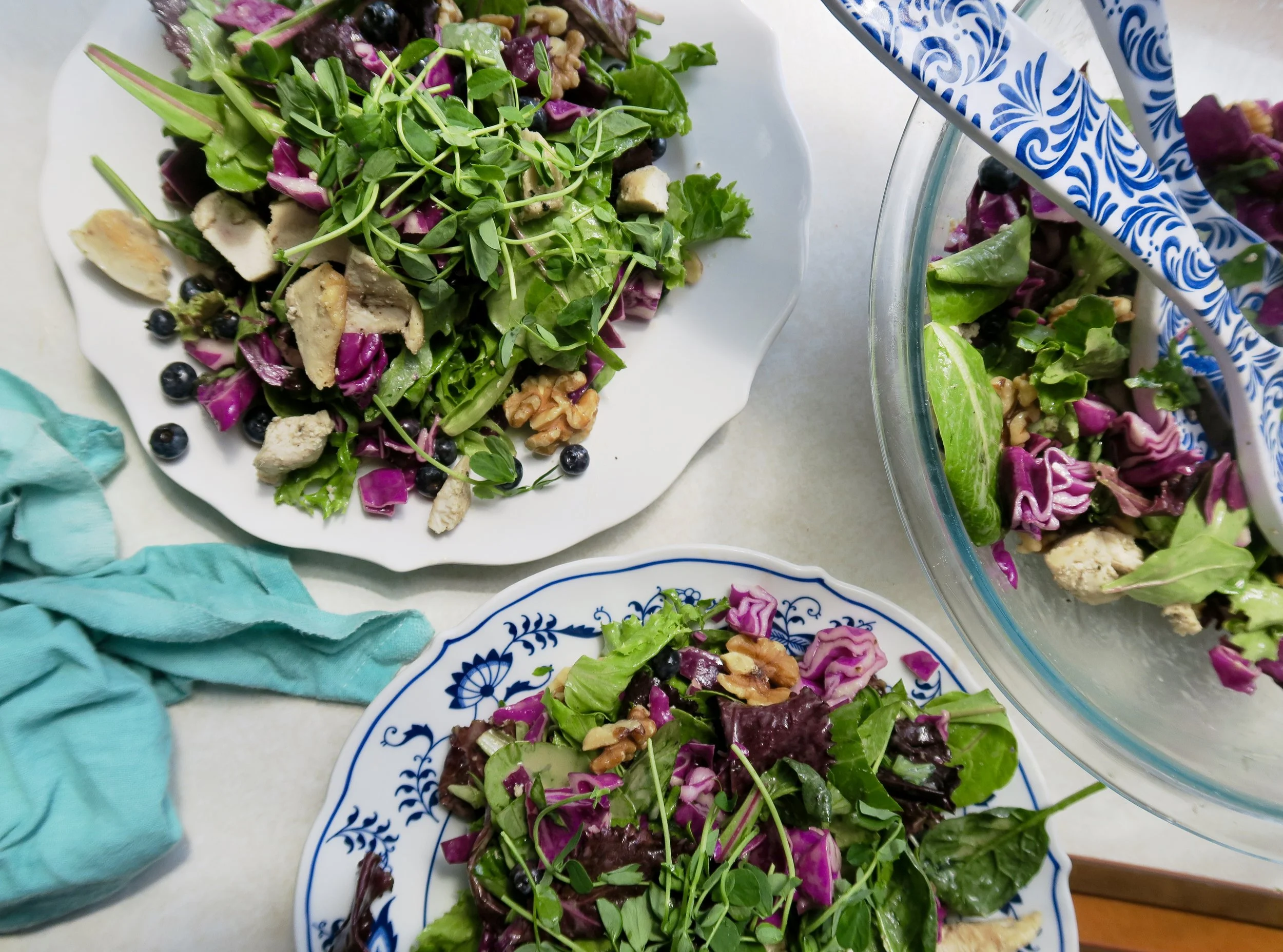 Blueberry Basil Salad