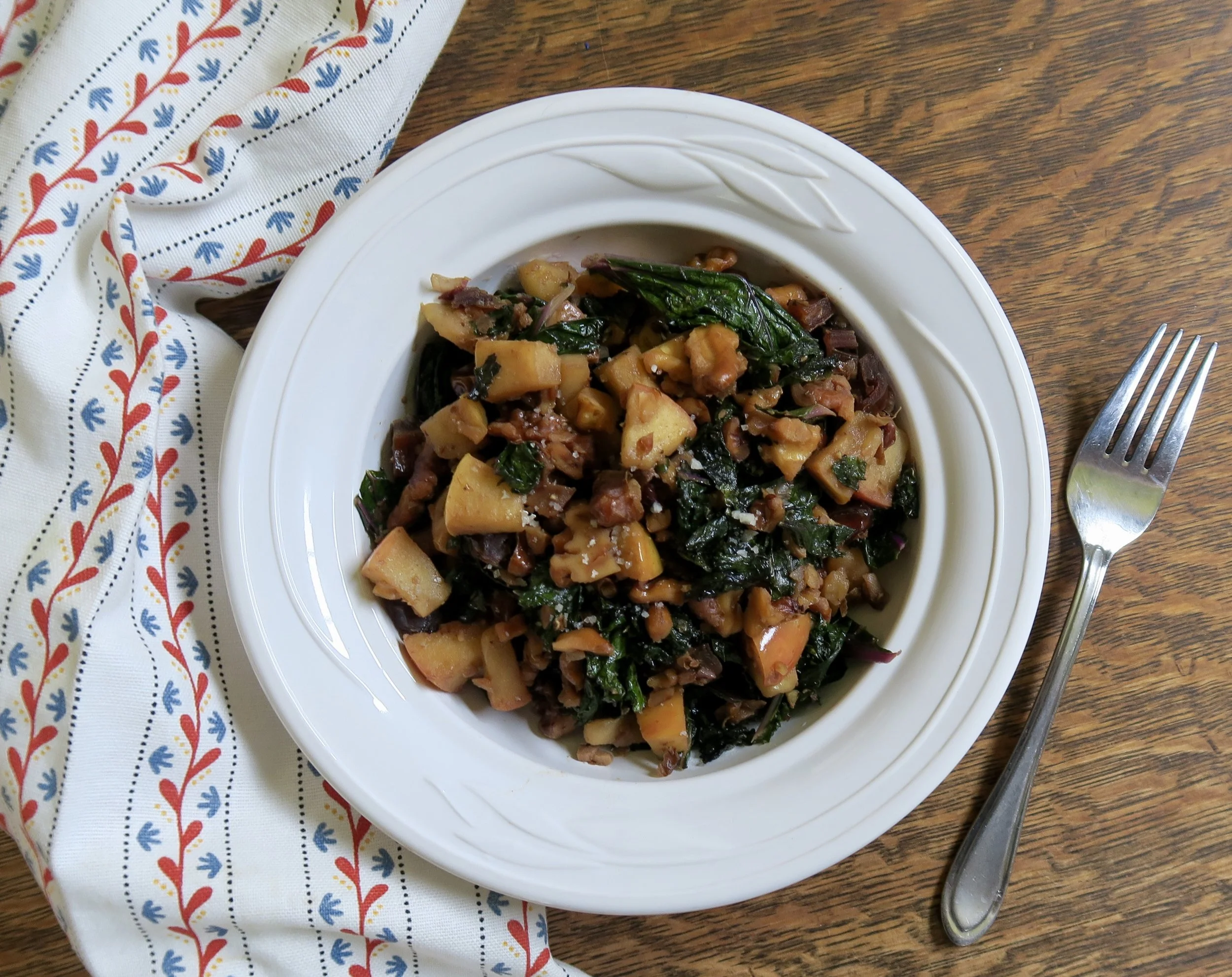 Warm Walnut & Kale Salad