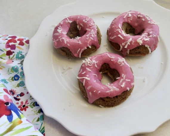 Buckwheat Doughnuts with Beet Frosting