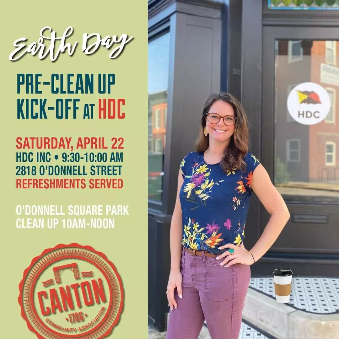 EARTH DAY COFFEE KICK-OFF
HDC, Inc. at 2818 O'Donnell St.

Stop by @hdc.inc BEFORE the CCA Earth Day Community CleanUp &amp; Swap on Saturday, April 22 at 9:30 am to grab a coffee and a snack before the event. Meet Kristen and her team who are among 