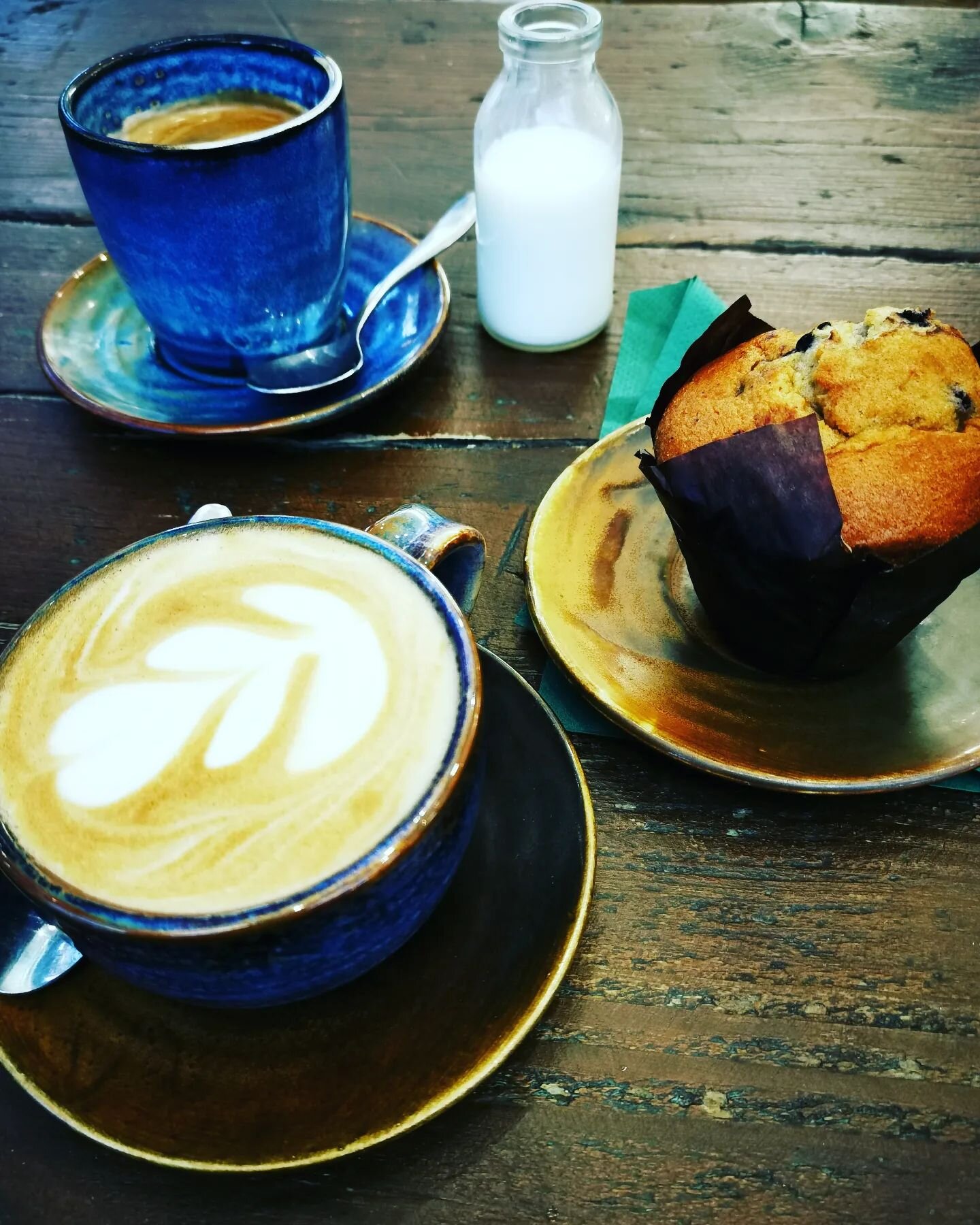 Breakfast of champions #coffee #muffins