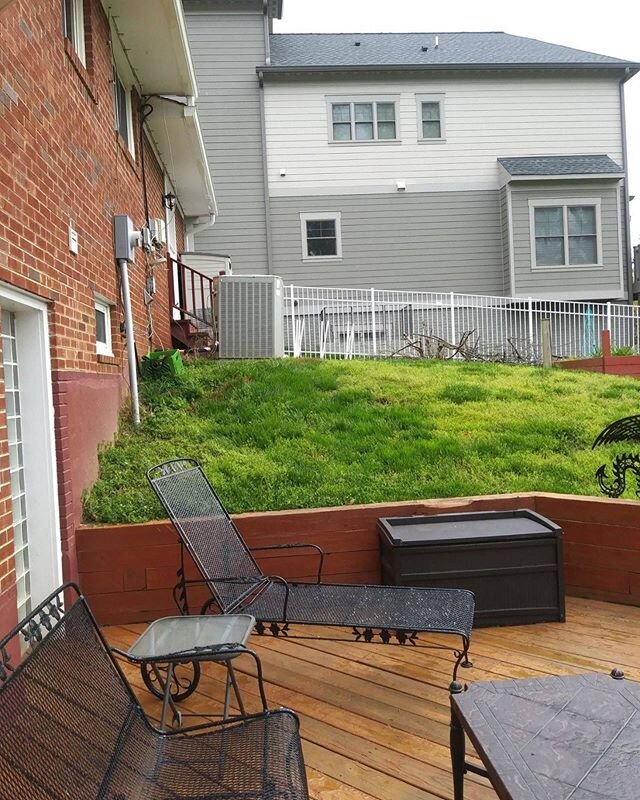 Have an eyesore in your back yard? We built a small retaining wall for our client to level off the ground slope and we added the lattice wall to block the view of the AC units and trash cans.

A simple improvement can make a huge difference!

Give us