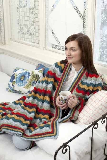 Stripy Wave Throw