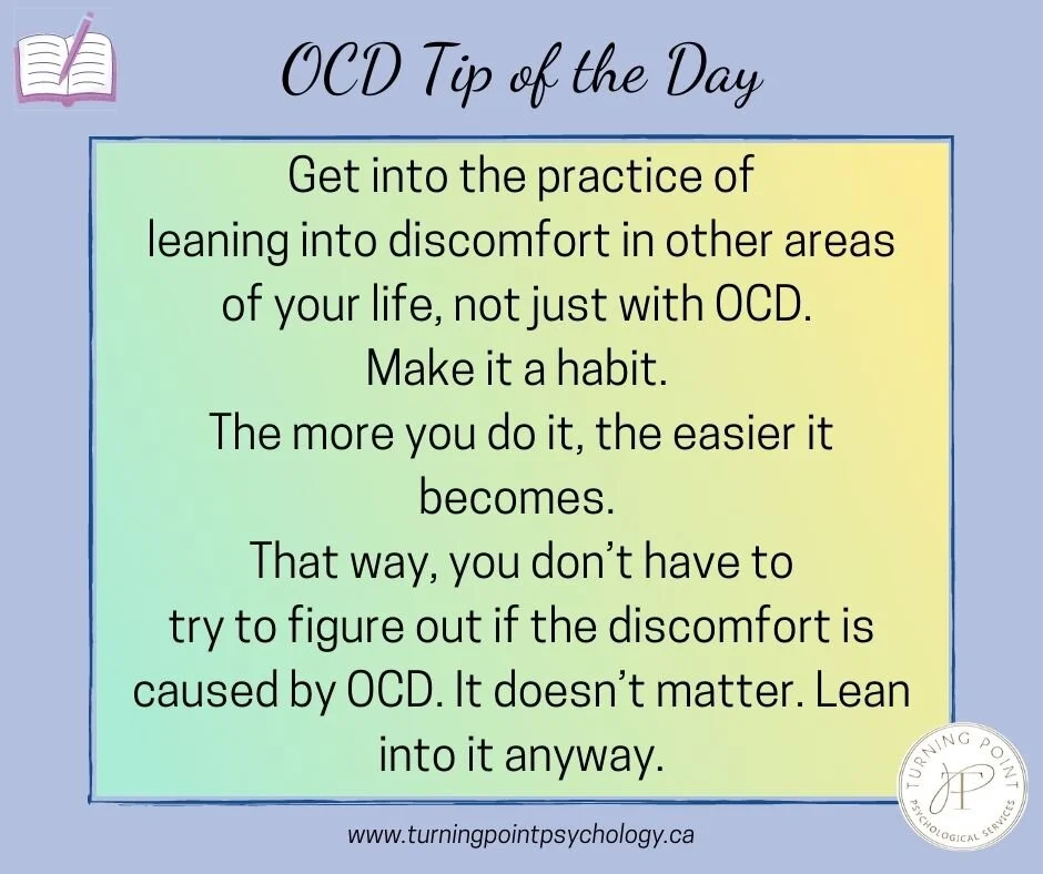 OCD Tip of the Day: Discomfort