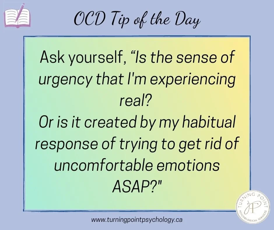 OCD Tip of the Day: Urgency