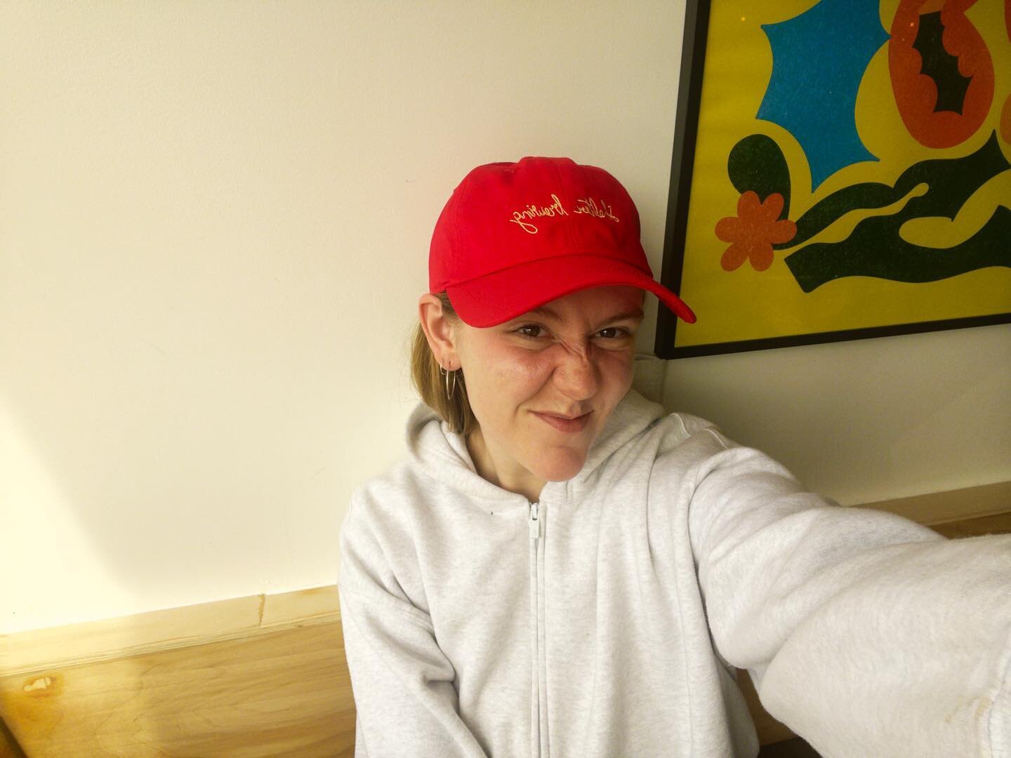 new hats !!!!! available today !!!!!! red and cream !!!!! 

🫶🏼🫶🏼🫶🏼🫶🏼🫶🏼🫶🏼🫶🏼🫶🏼

also petition to hire shelter models so you can stop seeing my face !!!!!! 

see u at 3 pals !