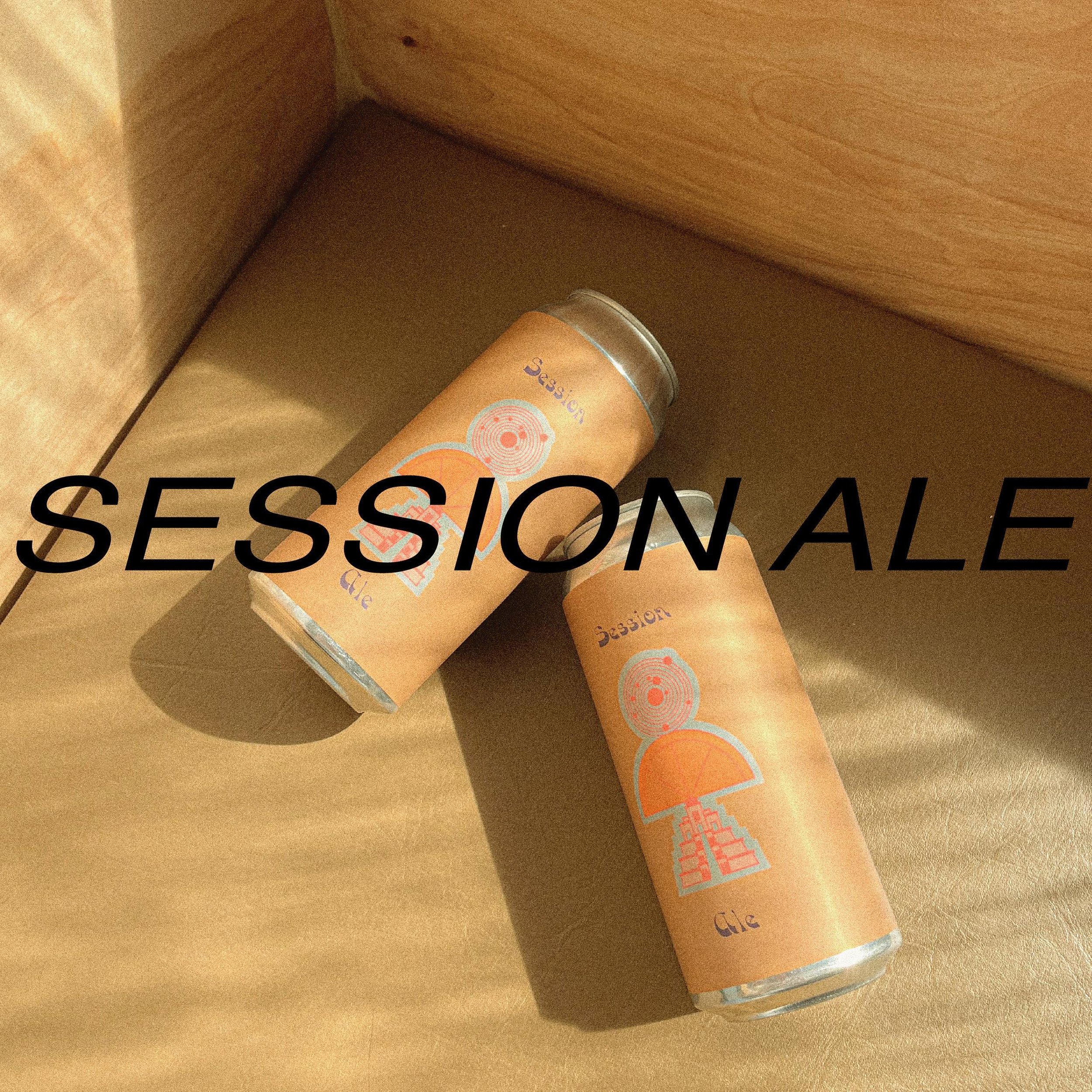 SESSION ALE 

a hop burst session ale loaded with tasty hops !! easy on the bitterness, crushable, and crisp, with light and bright fruit notes &lt;3 

in cans now !! 

see u at 3 friends !!
