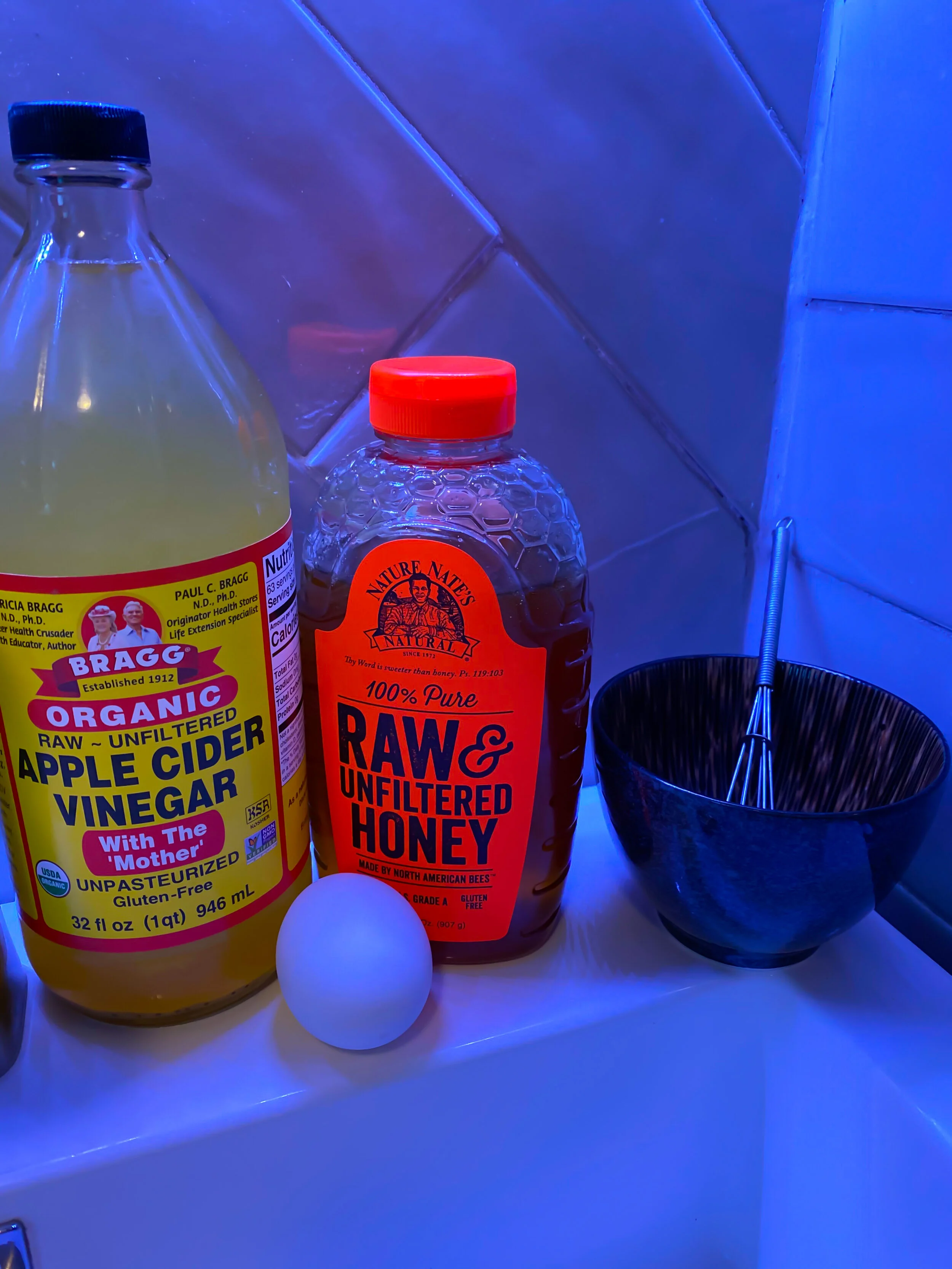#DIY ACV 🍎 + HONEY 🍯 + EGG 🥚 HAIR MASK 
