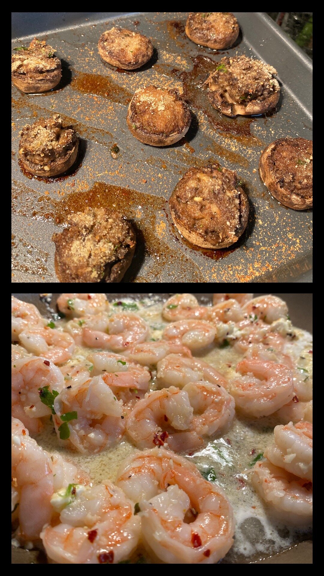 #DIY STUFFED MUSHROOMS + SHRIMP SCAMPI