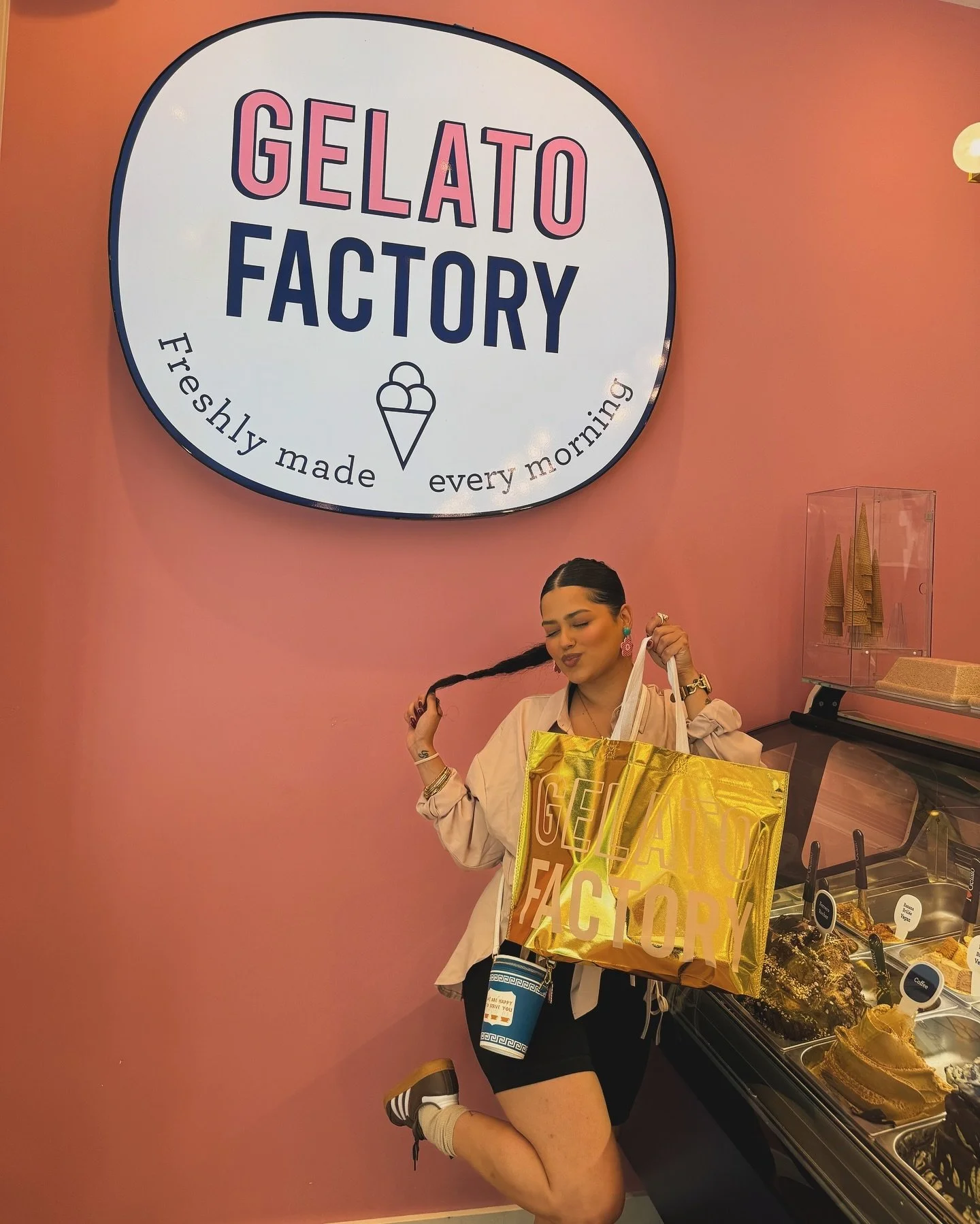 I&rsquo;m just here to have a gelato fun! 😋🍨💖.
girls mid-afternoon sweet treat @gelatofactorynyc 🤝
so cute, so fun, so tasty, unique &amp; sweet like&hellip; me! 🤭🙋🏽&zwj;♀️ hehe
#happysaturday #itskrystleclear #experienceupnext #weekend #girls