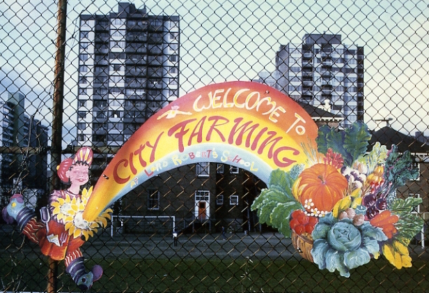 Sign welcoming people to the Lord Roberts' School Garden.