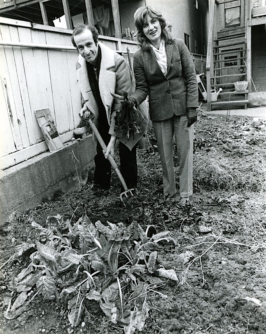  Michael Levenston and Joan MacNab check swiss chard in their Strathcona backyard. 