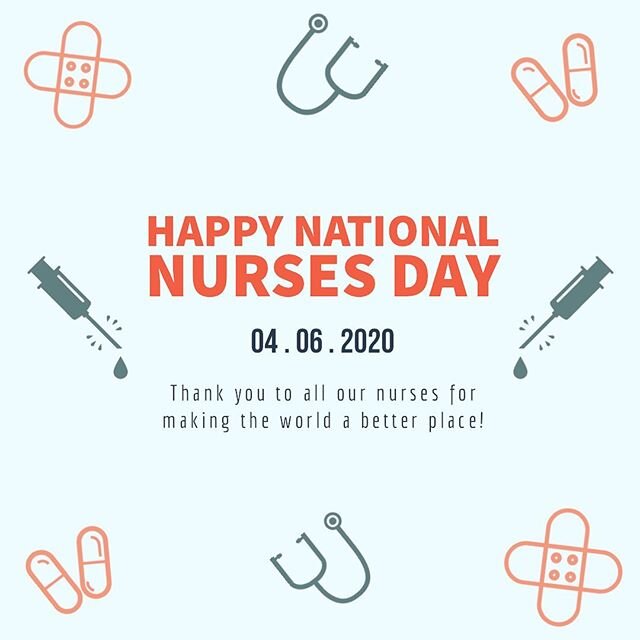 We wanted to take a second and say thank you to all the nurses out there!  I personally have quite a few nurses in my family along with other frontline and first responders.  We appreciate your service to our community and in these times to our count