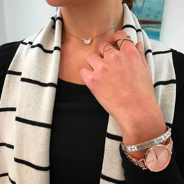 My fav crescent moon necklace + bracelet by Zenned Out!
