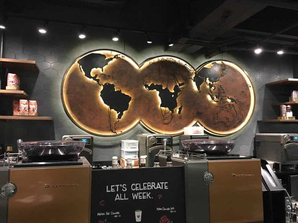 Starbucks Custom World Map