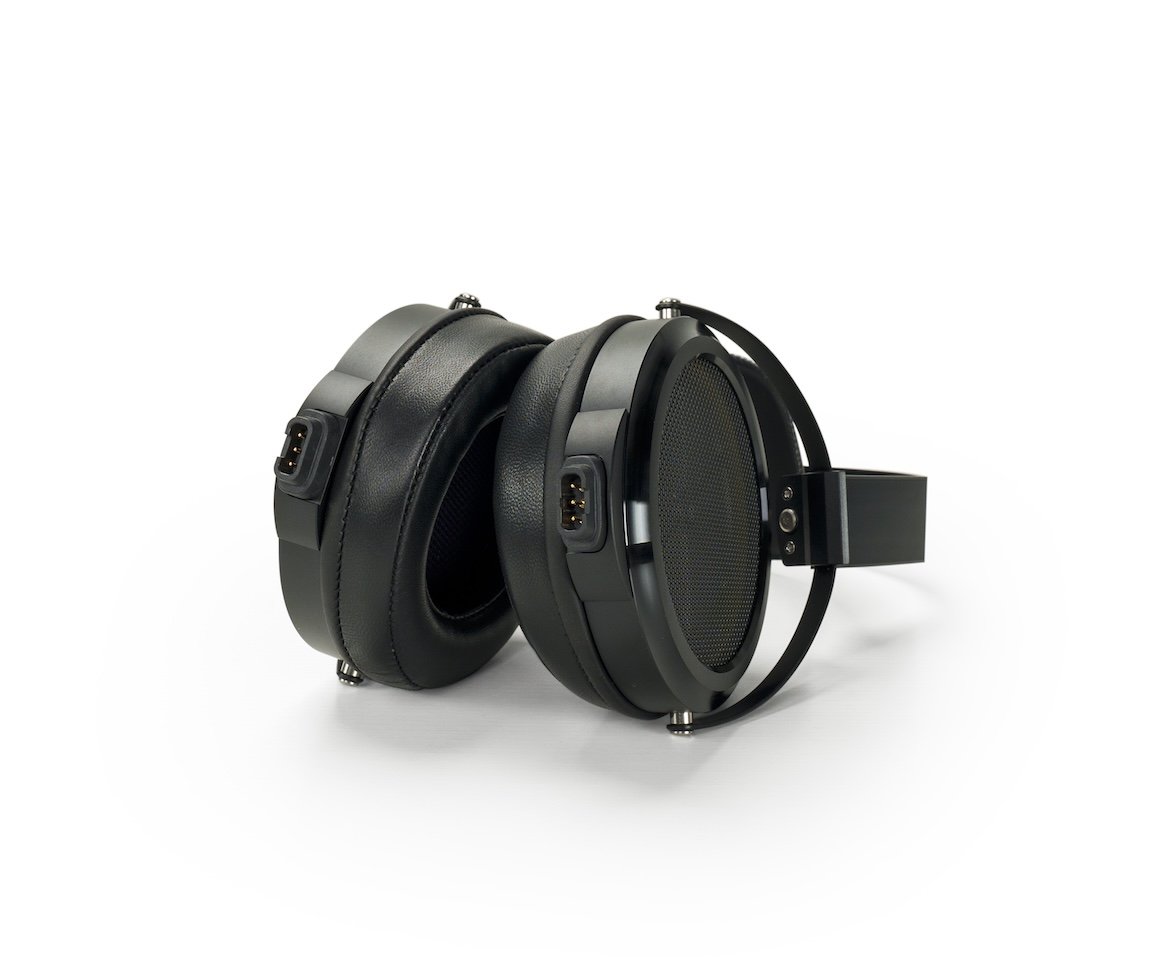 STAX SR-009D_electrostatic_headphones_black_removed_cable_bottom