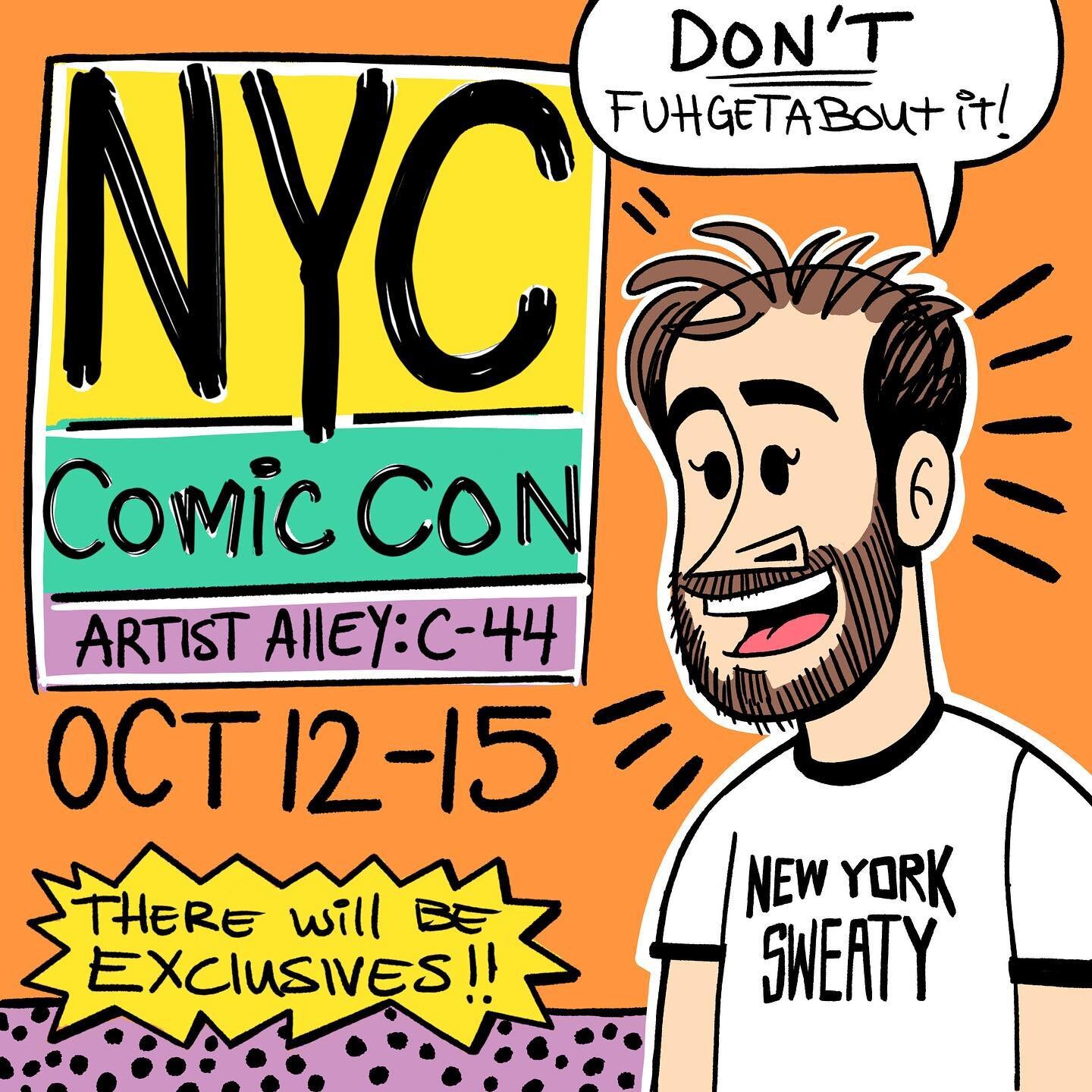 Come see me in Artists Alley next week at @newyorkcomiccon ! I will have a couple of EXCLUSIVES as well as books, prints, stickers and the like. As always, my neighbor will be @hannahhillam because we are attached at the hip.

Also you can get that N