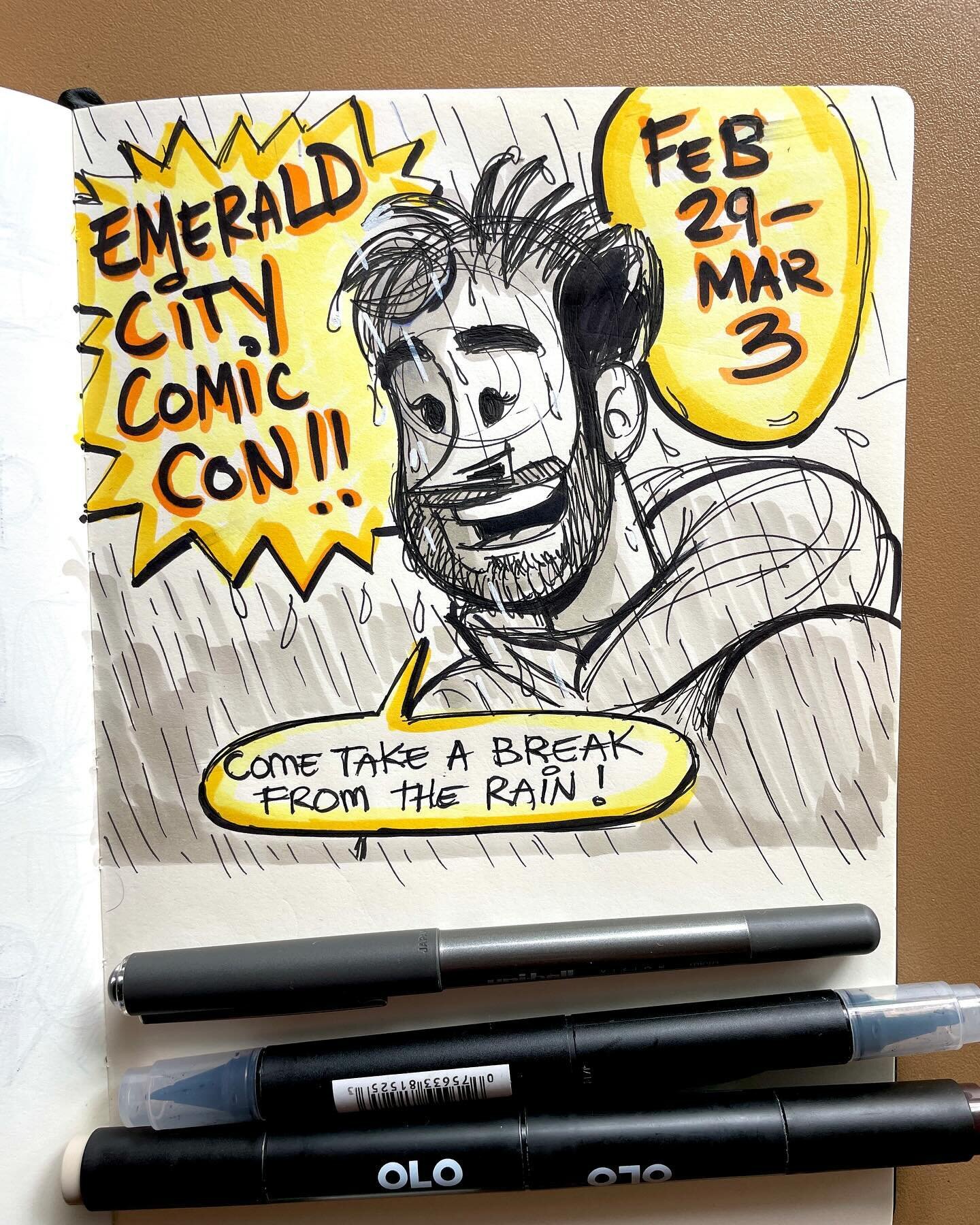 Come find me in Artists Alley this week at @emeraldcitycomiccon !! As usually I&rsquo;ll be torturing @hannahhillam and selling a couple of EXCLUSIVES. Very excited to be making my Seattle DeBUTT. 

See you there!