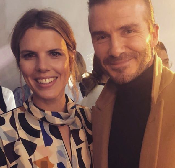 Ginnie with David Beckham