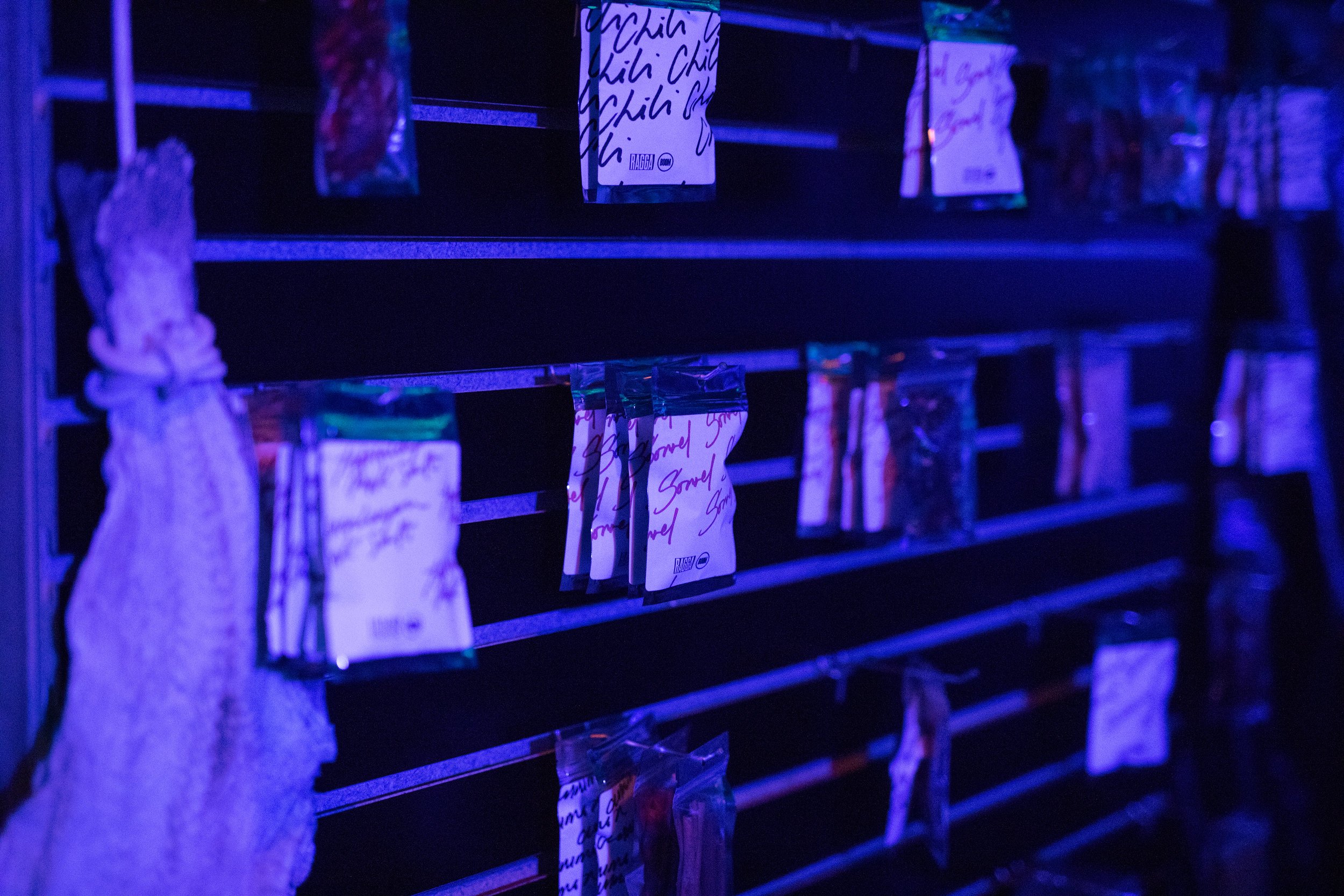 The brilliant DeVonn crafted a Caribbean spice rack for the taking some of which used in the dishes for the night.