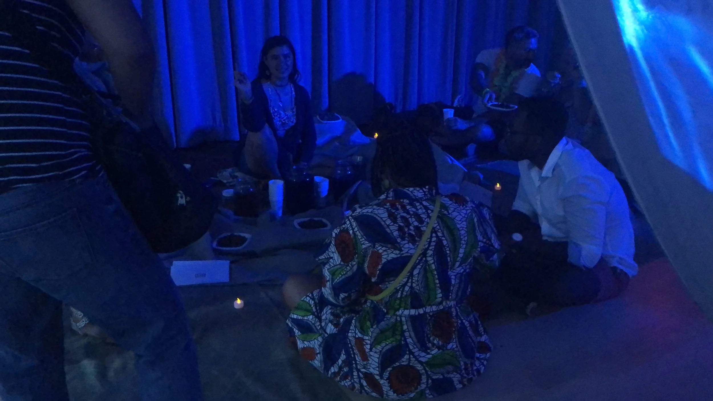   Antonia Estela Pérez Rojas  for the space had a corner where people came to just chill out and learn. She made an an assortment of elixirs. Sexy elixirs. Energizing, relaxing and opening elixirs. She also curated a set of centering ceremonies, tuto