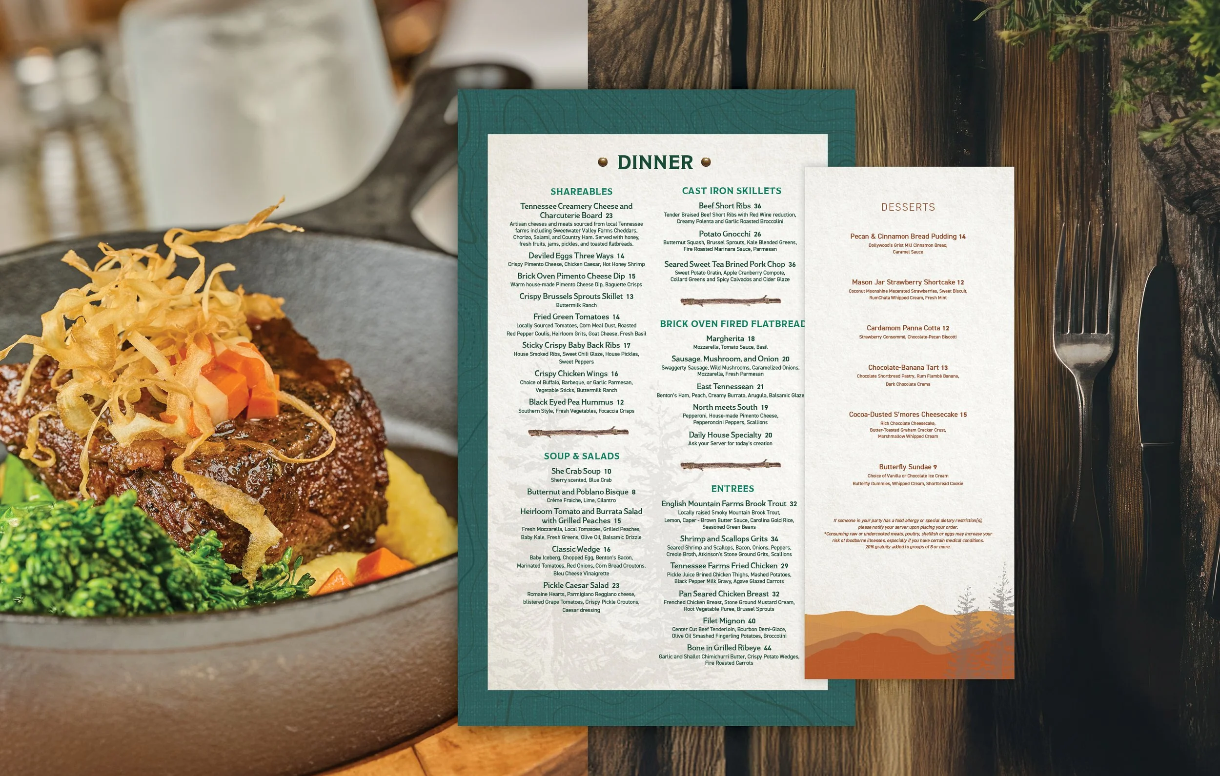    FOOD &amp; BEVERAGE MENUS FOR ALL RESORT OUTLETS 