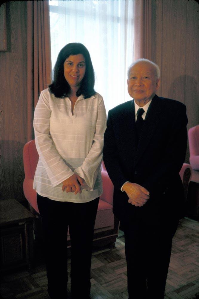 King Sihanouk from Cambodia, in Pyongyang, after a four-hour interview