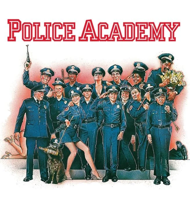 The Police Academy movies: Cringes and flowers and shit