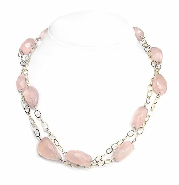Rose Quartz Chain Necklace.JPG