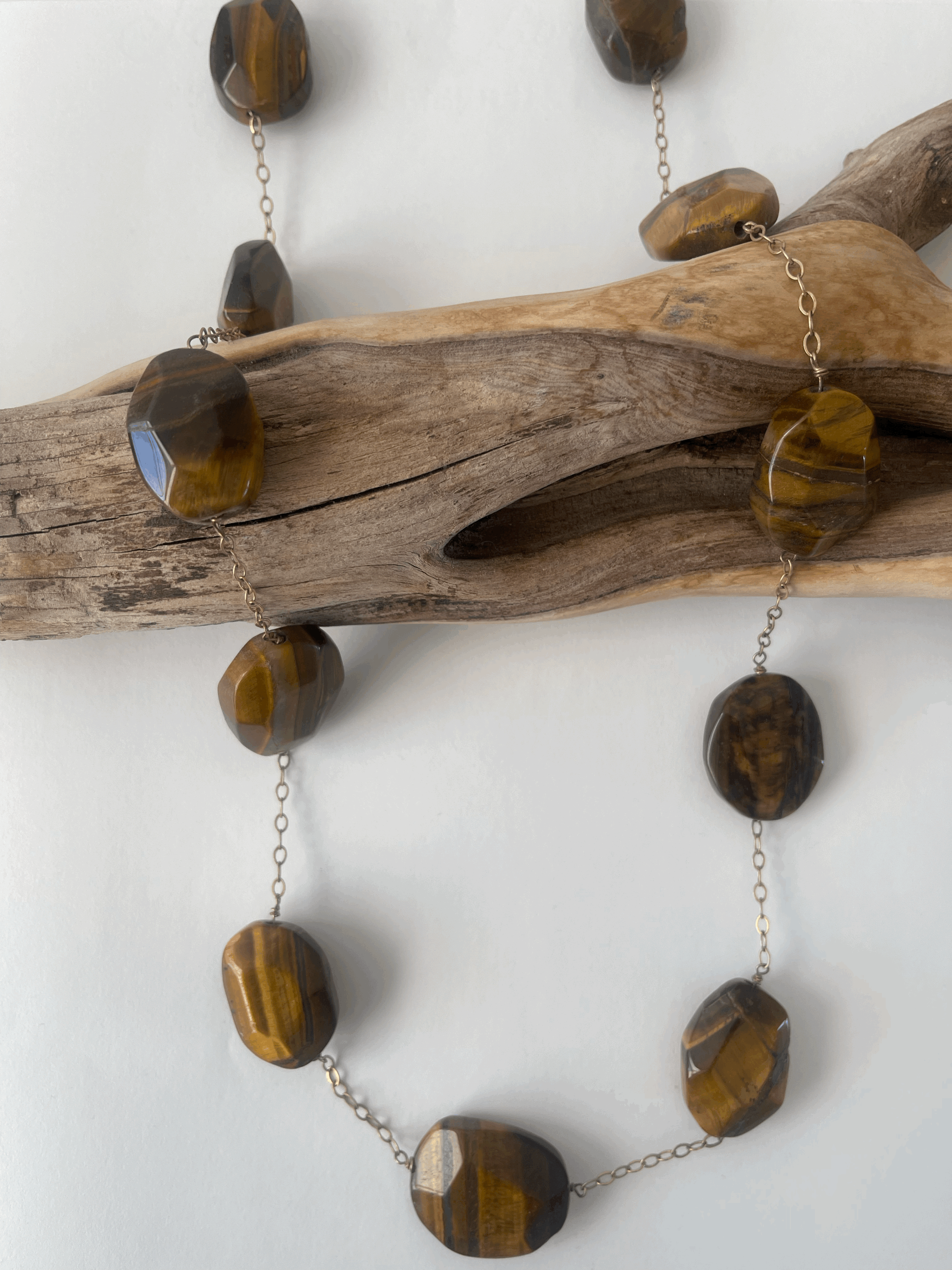 Tiger's Eye Nugget Necklace