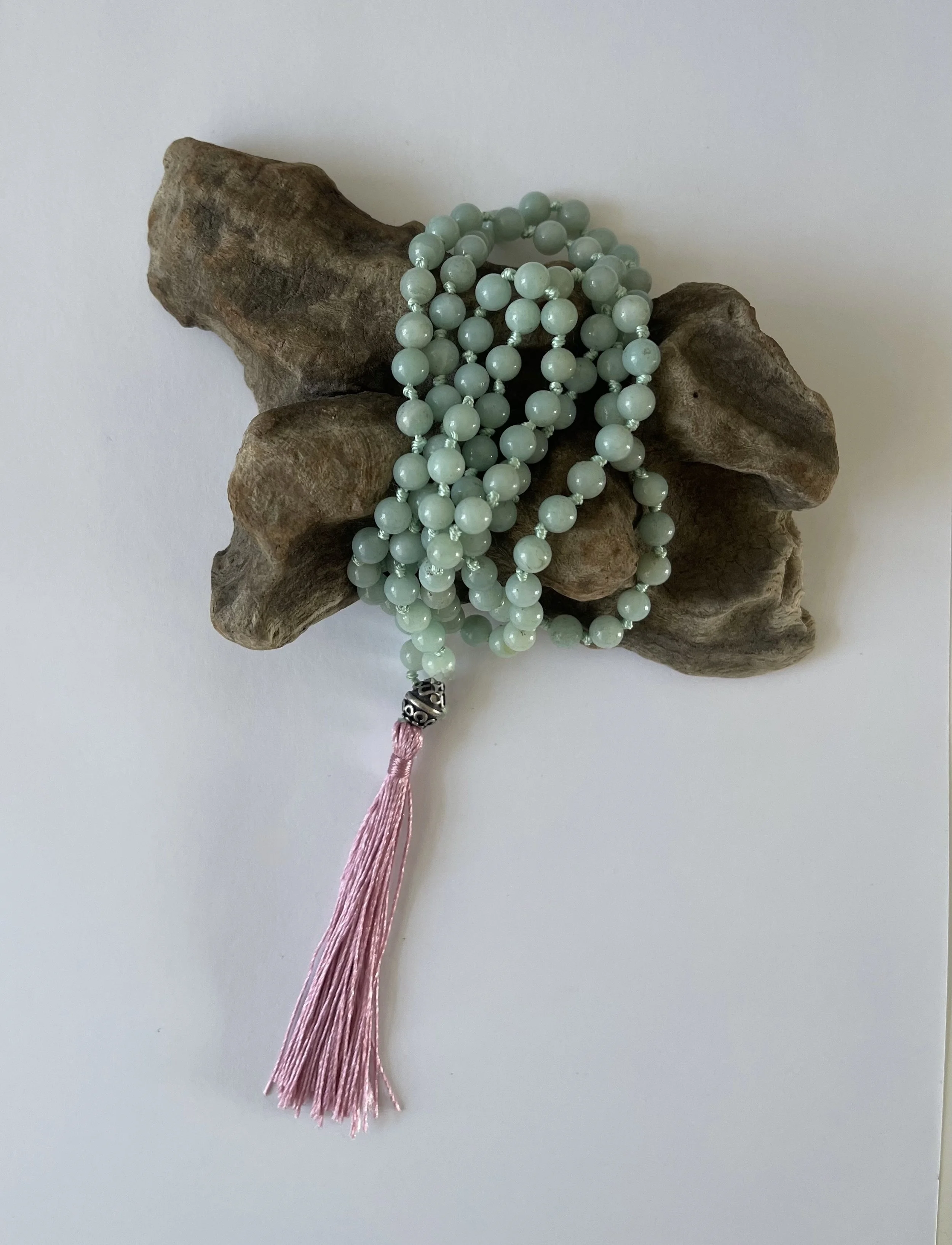 Amazonite hand knotted 108 Mala