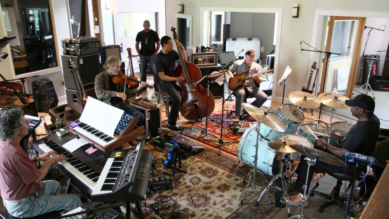 Chick Corea, Stanley Clarke, Jean Luc-Ponty, Lenny White, Frank Gambale - RTF rehearsing