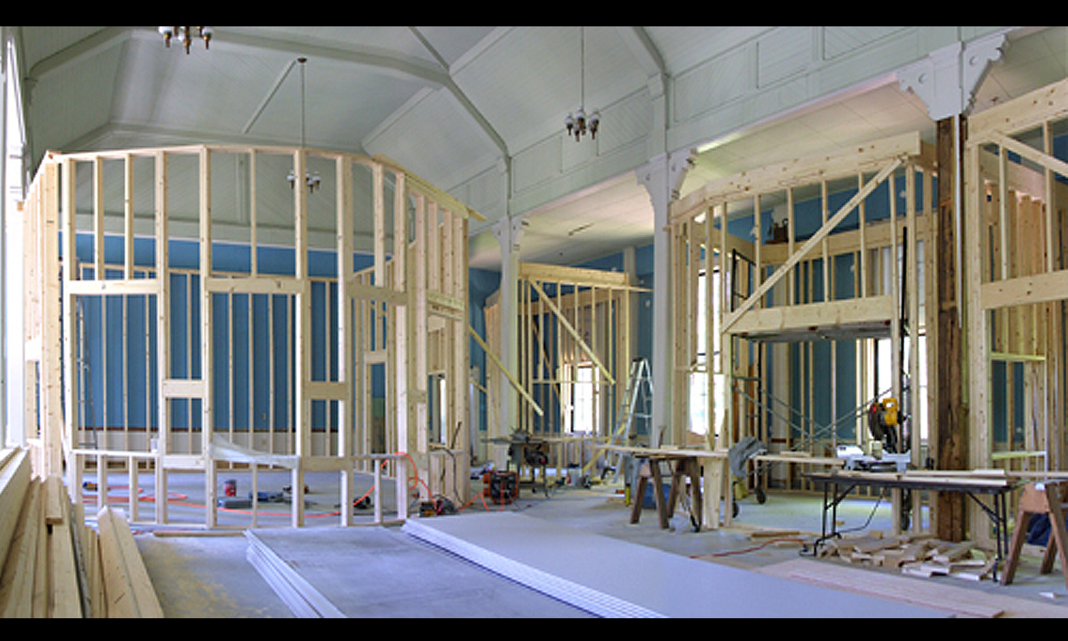 During construction - framing underway