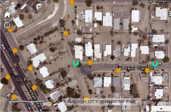 Screenshot from Tucson Read-Only Webmap