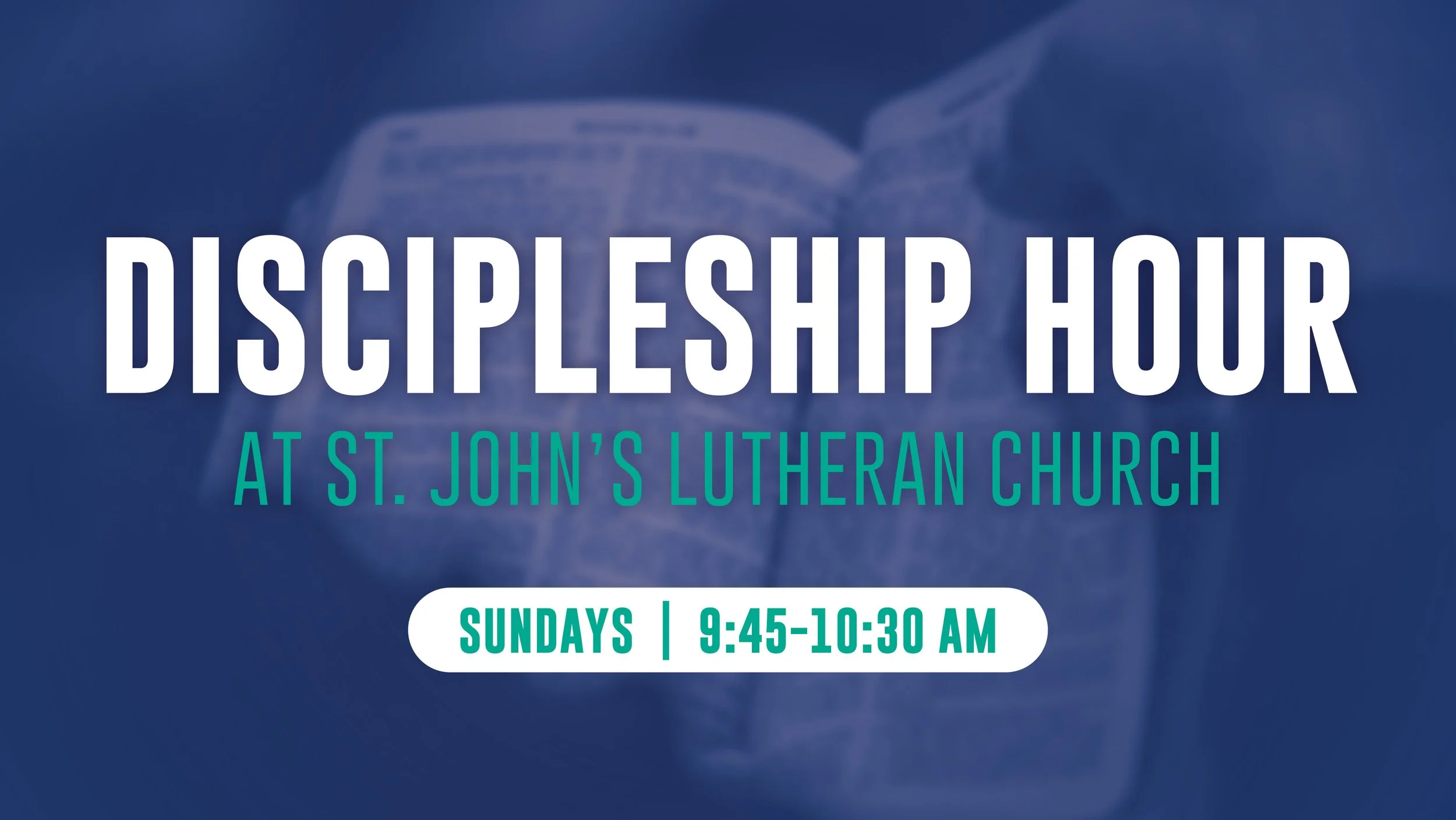 DISCIPLESHIP HOUR STARTS BACK UP