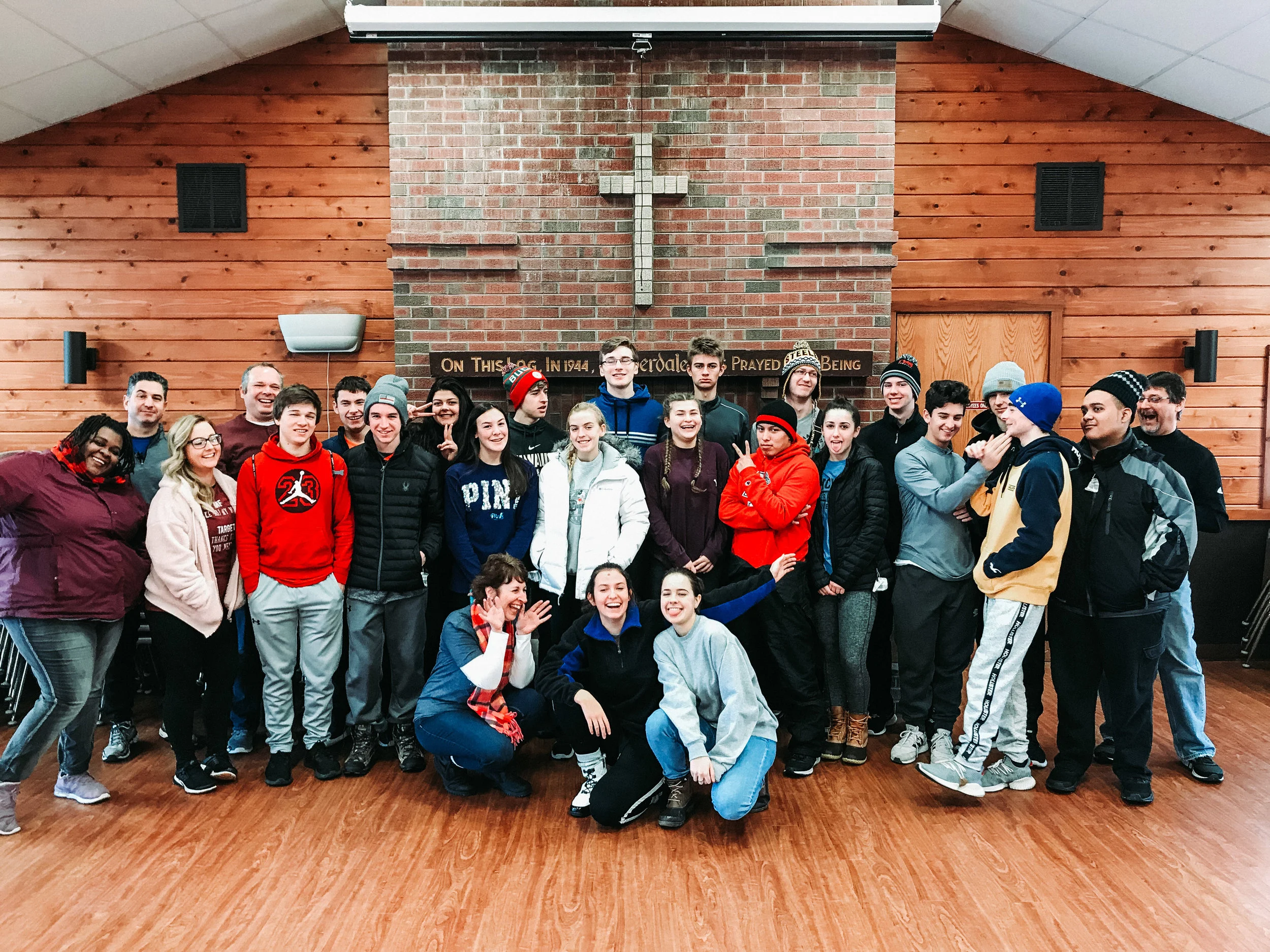The St. John’s Youth Group on a ski trip this February