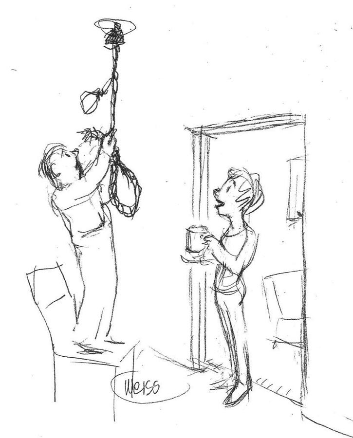 "How's the book coming, dear?"